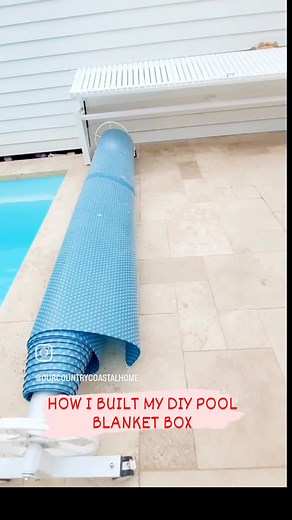 HOW I BUILT OUR POOL BLANKET BOX... Here's the step by step: - assemble the sides using a pocket hole jig and 90x35 treated pine - add the back rail and top rails, you can do a check out in the back rail to make it look neater. I initially had sitting between the frames then changed my mind and installed it 45mm up (half way up) - the door is just 2 frames screwed together - the top frame needs to be 5mm smaller from the outside edge of the sides and the front frame needs to be 5mm smaller from 