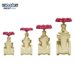 [Hot Item] Premium Brass Gate Valve with Durable Red Iron Handwheel