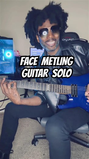 Crazy face melting guitar solo