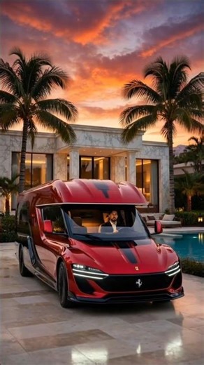 The $2,500,000 Ferrari Motorhome: A Private Jet on Wheels! 🏎️💨 #Ferrari #Luxury