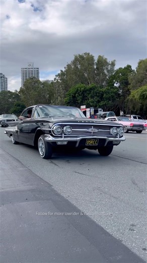 1960 Chevrolet Impala lowrider cruising out of the Fresh Stylz L.C.C Last Roll
