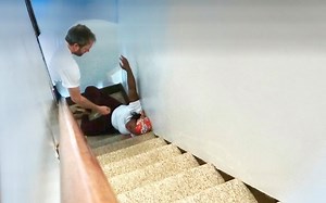 149K views · 3.9K reactions | Falling Down The Stairs Prank On Husband 藍...CUTE REACTION | The Seibel Family | Facebook