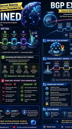 🌐 BGP Explained: Internet Bekerja karena Protokol Ini