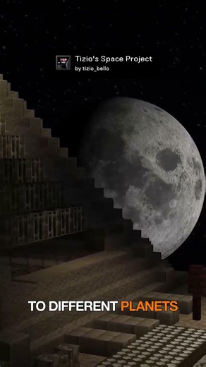 Traveling to different Planets in Minecraft | Tizio's Space Project #shorts #mods #minecraft