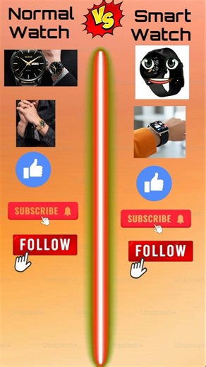 Normal watch vs smart watch❓ #shorts #ytshort #viralshort #comparison