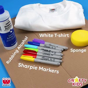 How to Do Sharpie Tie Dye 🎨👕 (Adult supervision required) | Crafty Kids