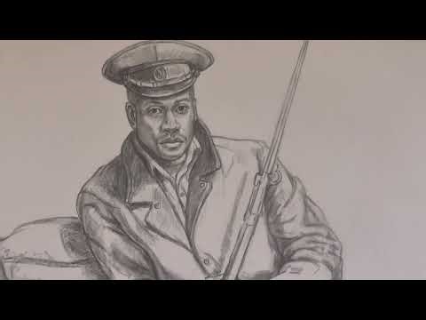 WW1 WW2 WW3 soldier pencil drawings from life, an English hero inspired by William Orpen