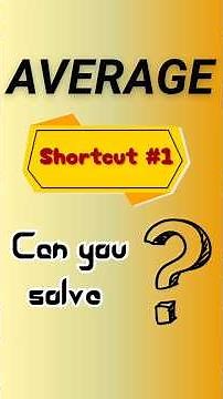 Average Shortcut- 1 for Competitive Exams | Solve in Seconds | Math Tricks for SSC, Bank, RRB