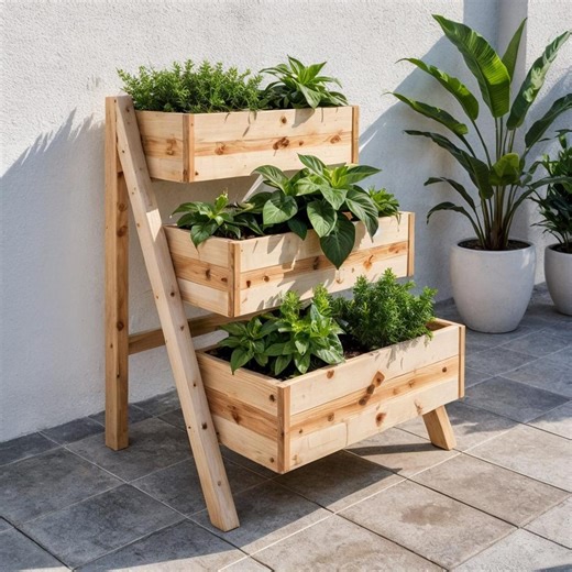 DIY Vertical Garden Planter Plans | 3-tier Herb Garden Build Guide | Space Saving Outdoor Planter PDF | Cedar Fence Picket Project - Etsy