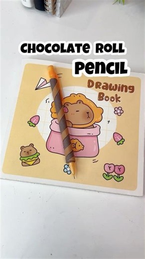 Chocolate Roll pencil from papers #diy #craft #stationery #pencil