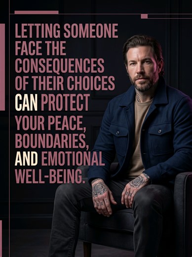 Letting Someone Face The Consequences Of Their Choices Can Protect Your Peace Boundries And Emotional Well Being.. #selfrespect #boundaries #relationshiptruths #healingjourney #selfworth
