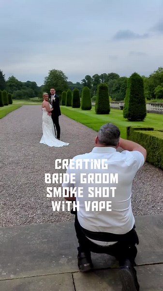 creating stunning wedding photographs with a vape #vape #smokingcigrettes #weddingtiktok #wedding #weddingday #bride #fyp #flashphotography #photomagic #tips #tutorial