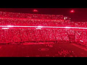 UGA Sanford Stadium Krypton Light Up Red Out vs South Carolina 9-19-2021 - #GeorgiaBulldogs