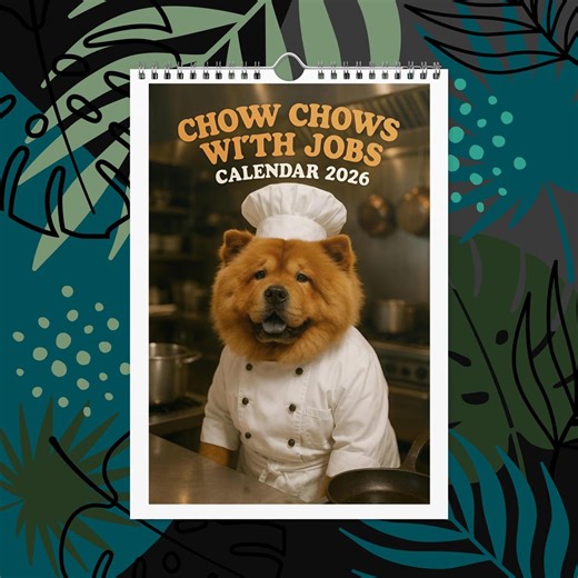 Chow Chows With Jobs 2026 Funny Dog Calendar – Cute Chow Chow Gifts for Dog Lovers, Chow Chow Breed Humor Wall Calendar - Etsy