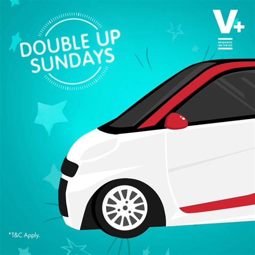 Remember that epic Sunday drives start with epic wins at Shell! 😎 Fill up on Sunday to enjoy #DoubleUpSundays, where swiping your V Rewards card is your ticket to earning double cash rewards! *T&C apply. Valid on Sundays only from 9th June 2024 to 7th July 2024 #ShellVPlusRewards #TheStopThatKeepsYouGoing | Shell