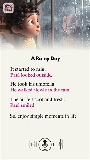 A Rainy Day | Easy English Story for Beginners | Daily Life English #englishstory