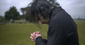 Sad Man Mourning During Funeral Cemetery Stock Footage Video (100% Royalty-free) 3516657563 | Shutterstock