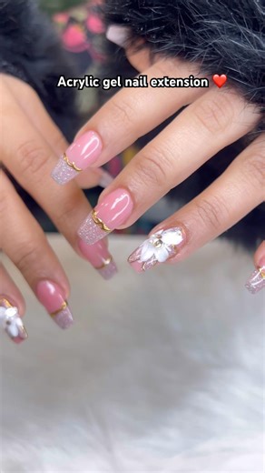 Acrylicl nailextension ❤️best place for nails extension 📍#shortvideo #youtubeshorts #nailextension