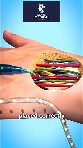 "IV Cannula Extravasation 3d animation ⚠️💉" #shorts