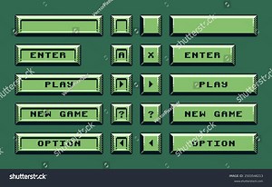 Button Game Boy Interface Pixel Art Stock Vector (Royalty Free) 2503546213 | Shutterstock