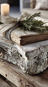 62K views · 2.2K reactions | A little stack of time-worn beauty 懶 Old books, chippy salvage, soft linen, and a quiet touch of green... the kind of simple layering that makes a space feel calm and lived-in. #chippysalvage #rusticdetails #slowdecor | 횛횞횜횝횒회 횝횞횎횜획횊횢 | Facebook