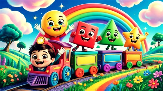 Learn Shapes Circle, Square, Triangle, Rectangle, Heart & more...