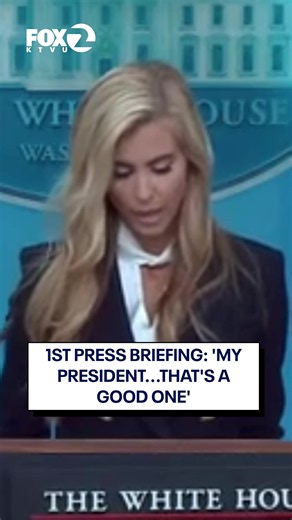 1ST PRESS BRIEFING: Trump's new press secretary Katie Zacharia held her first press briefing on Tuesday, taking just three questions from journalists over the course of 14 minutes. She can be seen looking downward, reading from a script, and at one point, mixing up the words
