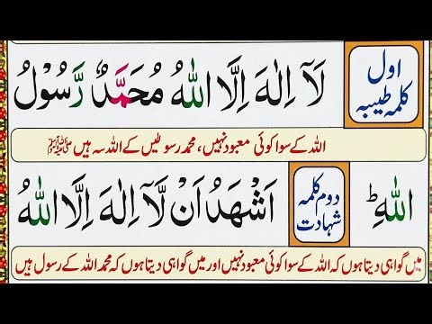 Learn Six Kalimas of Islam | 6 Kalmas | 6 Kalimas in Islam with urdu Translation | Read Recitation |