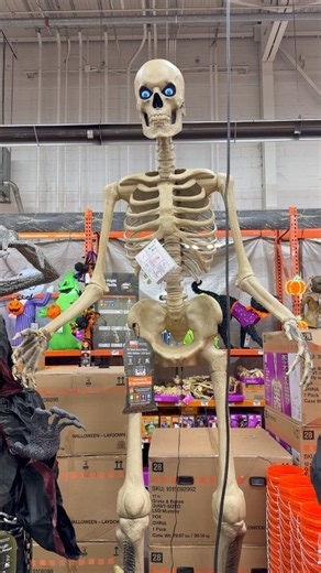 Home Depot 12 FT Giant-Sized Skelly with LifeEyes LCD Eyes