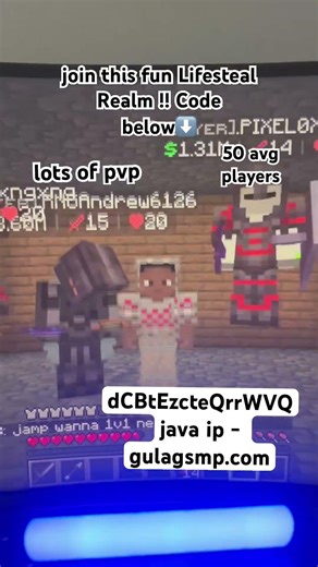 Fun PvP Economy Lifesteal Realm ! 2026 #trending #minecraft