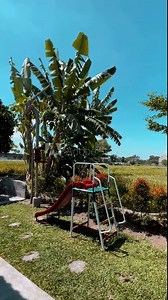 children's playground slide in the yard vertical video 4k resolution