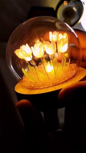 DIY Flower Dome LED Night Lamp Decorative Kit SKU: WG_3013#grabnix