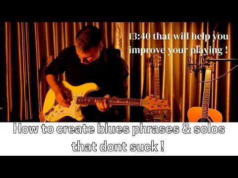 Creating blues phrases and solos that don't suck. #guitar #freeguitarlesson #bluescommunity