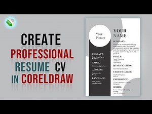 how to make professional cv in coreldraw | how to make resume in coreldraw