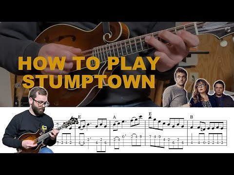 How to play stumptown by nickel creek on the mandolin // tabs, sheet music, and chords