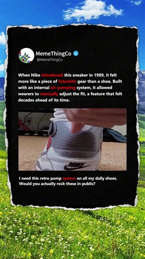 This 1989 Nike Shoe Literally PUMPS UP Like Sci-Fi! 👟🔥 #Sneakers #Retro #Fashion
