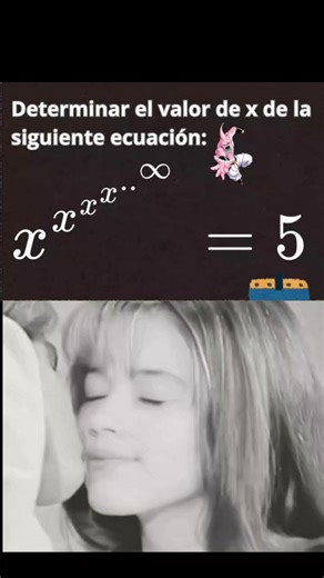Ecuación con exponentes infinitas: Valor de x