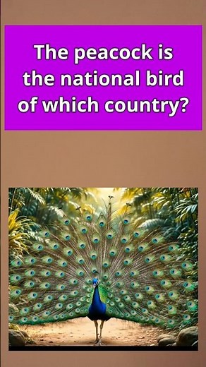 The peacock is the national bird of which country
