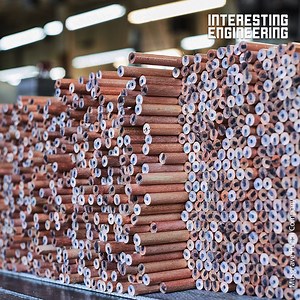 Here’s a behind the scenes look at how we make pencils ✏️ #engineering | Interesting Engineering