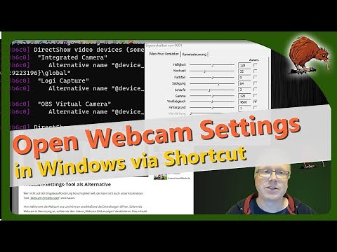 Open webcam settings via shortcut in Windows