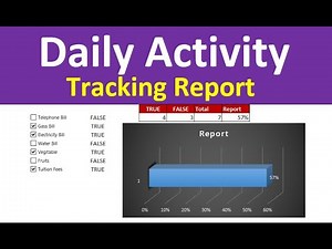 Daily Activity Tracker Report in Excel | Advanced Excel