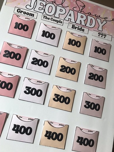 Bridal Shower Jeopardy Printable Game Hen Do Entertainment Questions Marriage Celebration Digital Download Rustic Boho Bride Groom Games - Etsy