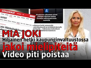 Olisitko sinä istunut vai seissyt? Mia Joki kertoo itse uudella videolla valtuuston kokouksesta.