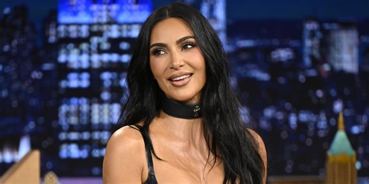 Kim Kardashian Debuts a Blonde Lob With a Millennial-Coded Hairstyle and Plunging White Minidress