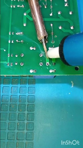 Removing a Relay from a Double-Layer PCB Using a Soldering Iron #RelayRemoval#PCBRepair