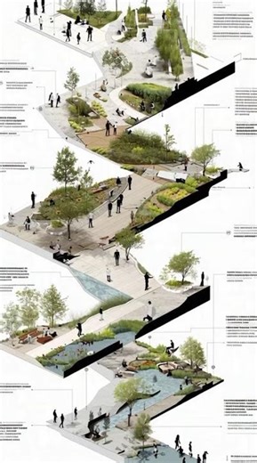 Landscape sections | Parks | Gardens | Ai | Sectional details | Greenurbano | Landscape architecture