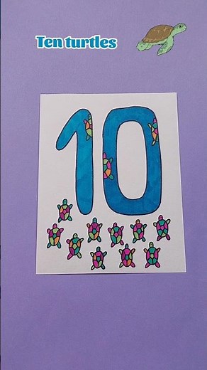 How to draw numbers. Drawing number ten. Easy number drawing tutorial