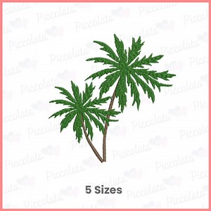 Palm Tree Machine Embroidery Design, Realistic Double Palm Pattern for Summer Beach Towel, Tropical Island Vibe, 5 Sizes, Instant Download - Etsy