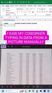10K views · 446 reactions | Extract data from pictures ️ #excel #exceltips #corporate | Miss Excel | Facebook