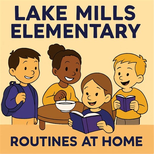 💜💛Bulldog Bytes: Routines🐾 Consistency of routines at home builds confidence at school! Check out how our Lake Mills Elementary students use simple routines to start and end their days strong. These small moments create big success in the classroom. | Lake Mills Community School District